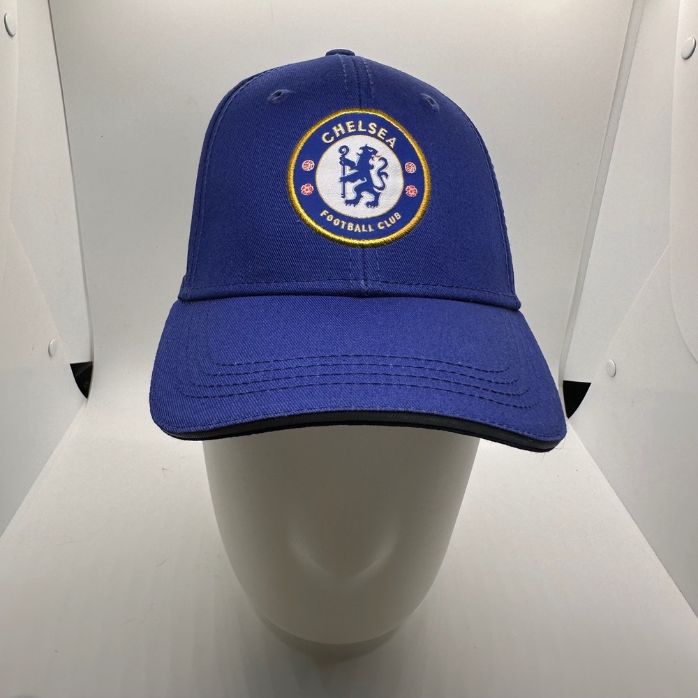 Chelsea Football Club Blue‎ Adjustable Hat Cap Soccer Fan Gear Crest Embroidered